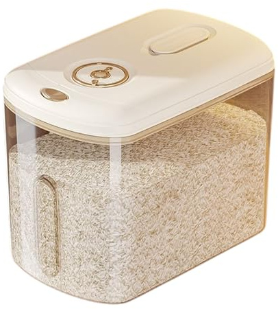 Nybhyjka Contenitore di cereali, distributore di riso,Capacità da 10 kg Cestino per lo stoccaggio di farina ermetica con tazza di misurazione - Cestino multiuso per riso, cereali, farina, grano
