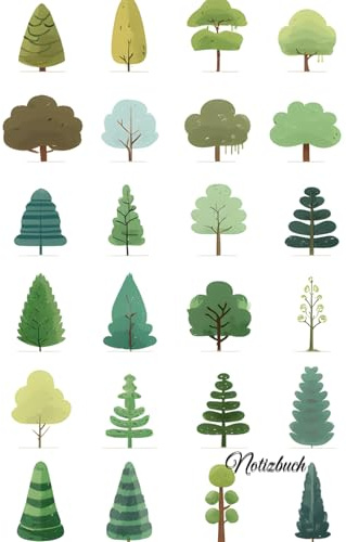 Notizbuch: Wald Notizbuch | 6x9 Zoll DIN A5 | 100 Seiten liniert | Baum Notizheft | Bäume Tagebuch | Laubbäume Schreibheft | Naturtagebuch
