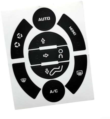 Auto Aire Acondicionado Botón Restauración Calcomanía Set Para 308 3008 5008 Panel de Control Panel de Control Pegatina de Reemplazo con Diseño de Penetración de Luz