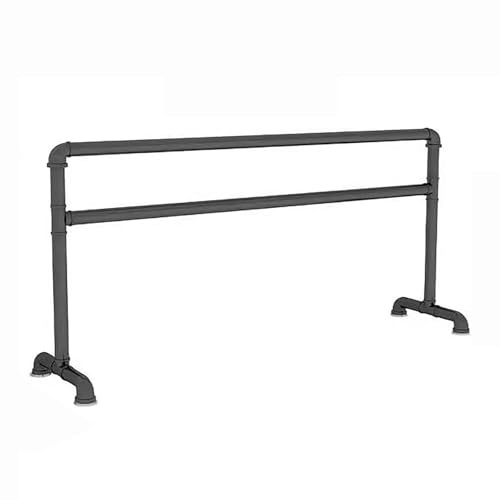 Barra de Ballet de Doble Capa, portátil, Desmontable, con Base Estable y Almohadillas Antideslizantes, para casa y Estudios de Danza, Color Negro, 120 cm