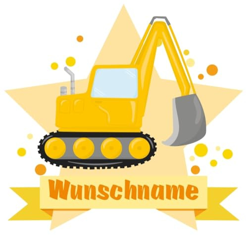 Samunshi® Cooler Bagger Wandtattoo Türschild mit Name personalisierbar Kinderzimmer Türaufkleber Baby Wandaufkleber - 40x35cm mehrfarbig