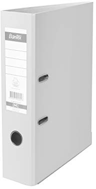 Bantex Ordner A4, Büroordner, Ringbuch, 8 cm Rückenbreite, 2-Ring-Mechanik, Dokumentenorganisator, Metall Kantenschutz, 15% mehr Kapazität als Standardordner, GRAU, 20er Pack, 100551785