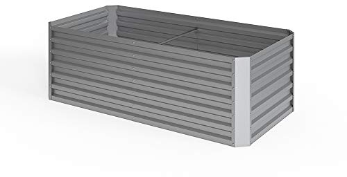 OK-Living Letto per orto rialzato, Argento, 180 x 60 cm