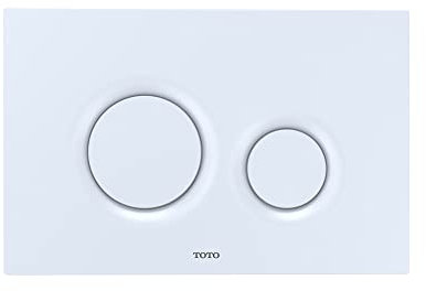 TOTO® Dual Flush Round Push Button Plate for Select DuoFit In-Wall Tank Unit, White Matte - YT930#WH