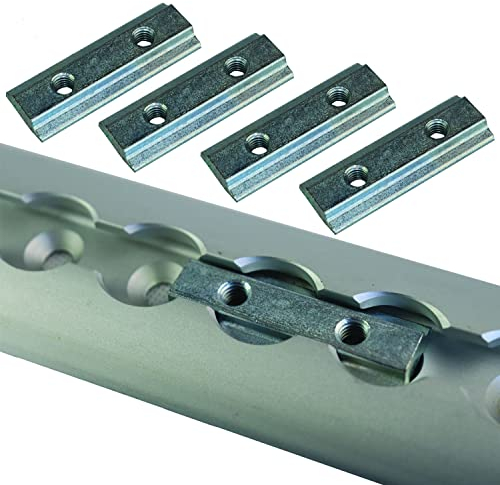 NTG 4 Stück Set Nutenstein für Airlineschienen mit Gewinde 2 x M6 aus Stahl in verzinkt Ladungssicherung Fitting