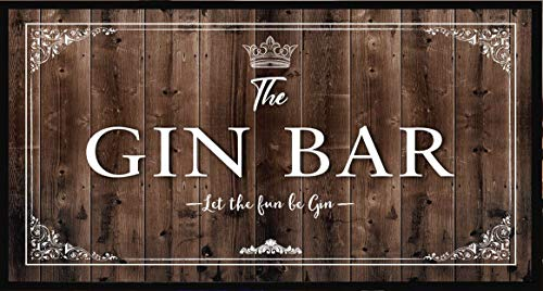 Tappetino per runner da bar The Gin Bar - Effetto legno - Home bar Pub Gift