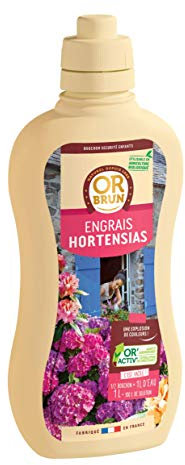 OR BRUN Engrais Hortensias - 1L - Renforce Les Hortensias & Enrichit Les Fleurs - Fabriqué En France - Utilisable En Agriculture Biologique OBRECLHORTEN1