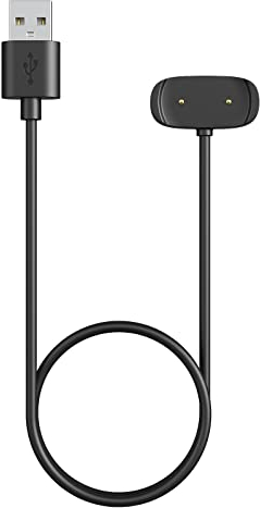 MoKo Ladegerät Kompatibel mit Amazfit Active/GTS 2/2e/2 Mini/4 Mini/GTR Mini/2/2e/Bip 5/5 Unity/3/3 Pro/Bip U/T-Rex Pro, Magnetische Ladestation mit 1 m USB Ladekabel Kabel, Schwarz