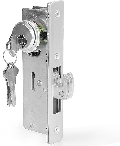 SUMBIN Einsteckschloss und Zylinder-Kombination für Aluminiumtüren mit Dornmaß 3,8 cm für Schaufenstertüren
