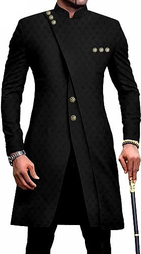 DaoGeSir Vêtements Pour Hommes Africains Ensemble 2 Pièces Dashiki Costume Formel Traditionnel Vêtements À La Mode Pour Fête De Mariage Mode Hauts T-Shirts Affaires Survêtement (Color : 2, Size : L)