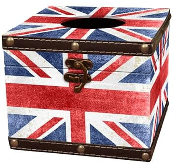 Zerodeko Fancy Tissue Box Holder Leather Napkin Box Storage Container Table Napkin Holder Retro Decor for Home Office