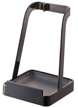 soulnioi Pot Lid Holder Stand Cooking Spoon Rest with Drip Pan Kitchen Utensils Versatile Countertop Organiser Rack Spoon Holder - Black