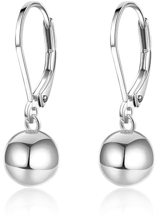 ASH'S CHOICE Silber 925 Creolen Hängende Wassertropfen Damen Ohrringe mit Anhänge, Silber 925 Ohrhaken, 2 Stück