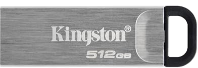 Kingston DataTraveler Kyson USB 3.2 Gen 1 PenDrive 512GB - Con elegante guscio in metallo senza cappuccio protettivo
