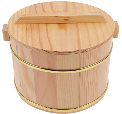 IMIKEYA Reisaufbewahrungsbehälter Rice Bucket mit Deckel und Antiheißem Griff für Restaurant und Party Zufälliger Stil