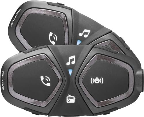 INTERPHONE ACTIVE HD - Doppio - Interfono Casco Moto Auricolari Stereo Alta Fedeltà 40mm, 4 motociclisti, Distanza Max 1Km, Autonomia 15 ore, Radio, GPS, TFT, Impermeabile IPX67