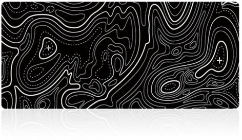 BEIBXHQQ 1 Piece Gaming Desk Pad - Abstract Fluid, Large Size, Corrugated Rubber Gaming & Office Mouse Pad