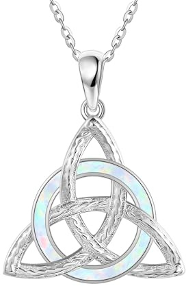 JERWLI Sterling Silber S925 Celtic Knot Halskette Schmuck Geschenke für Frauen Mädchen Weihnachts Geschenk