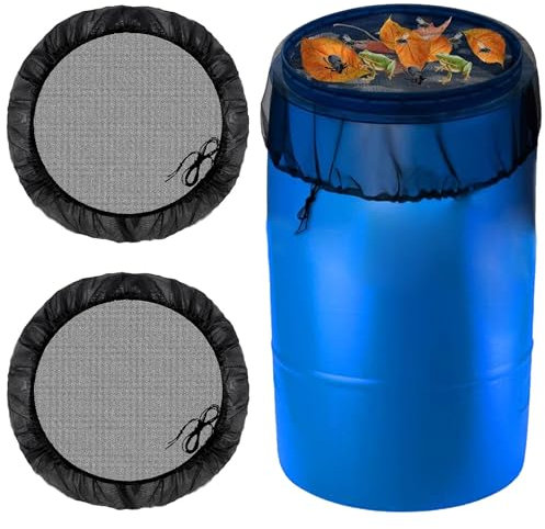 per Barile Della Pioggia 2 pezzi Copertura Per Rete Per Barile Antipioggia Coperture in Rete per Botti di Pioggia Contro Foglie Zanzare（95cm ）