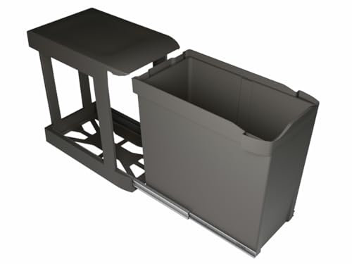 Naber 8011297 Moderna Single Abfallsammler 30 Liter, anthrazit, ab 30 cm Schrankbreite