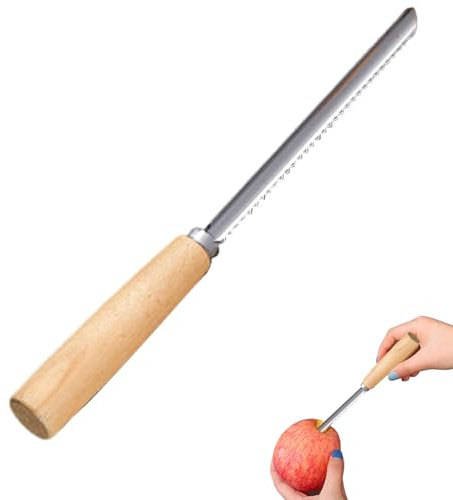 Frukturkärnare - Manuell urkärnare i rostfritt stål, halkfritt trähandtag för manuell och fruktborttagning