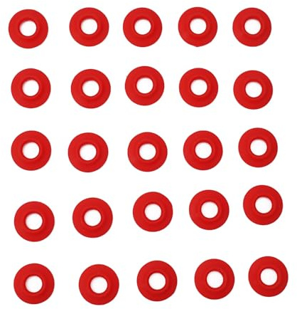 25 Silikon Unterlegscheiben für Grolsch Bügelflaschen Zuverlässige Dichtungen (Rot)