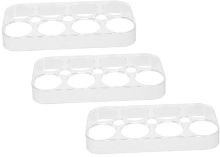 DOITOOL 4 Pezzi Portauova per Frigorifero Contenitore Trasparente in Plastica con Scomparti Impilabili Organizer Salvaspazio per e Frigorifero Facile da e Igienico