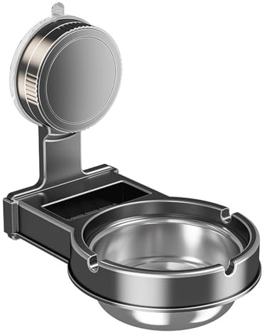 KHZen Wand Aschenbecher Set Aus Kohlenstoffstahl Ohne Bohren Erforderlich Badezimmer WC Zubehör Für Den Innen Und Außenbereich Wandaschenbecher Für Badezimmer