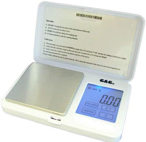 G & G TS 100g x 0.01g Feinwaage Taschenwaage Digitalwaage Münzwaage Goldwaage (Weiß, 100g x 0.01g)