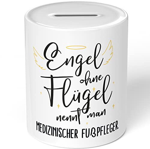 JUNIWORDS Spardose Sparbüchse, Engel ohne Flügel nennt Man Medizinischer Fußpfleger (5174251)