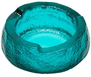 Portacenere Posacenere in vetro Posacenere in cristallo fresco Home Office Soggiorno Posacenere da tavolo da 5 pollici/Verde scuro/ambra/grigio Posacenere Aspirafumo (Color : Dark green)