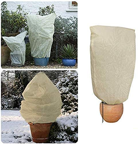 EPASHA Pflanzenvlies-Frostschutzhülle, 2 Packungen Winter-Pflanzenvlies-Frostschutzhülle, Pflanzenwärmejacken 120 x 180 cm, 80 x 60 cm (Color : 100x80CM)