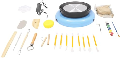 CuCummoo Töpferscheibe Keramik Rad Maschine 60W Keramikradmaschine mit Einstellbarer Geschwindigkeit 0-180rpm, Mini-Keramikradmaschine für Kinder kann im Schulunterricht & Töpfergeschäften
