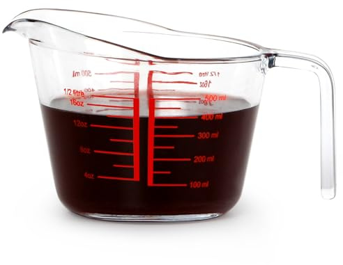 500ml Messbecher Aus Glas, Measuring Cups, Meßbecher Klein