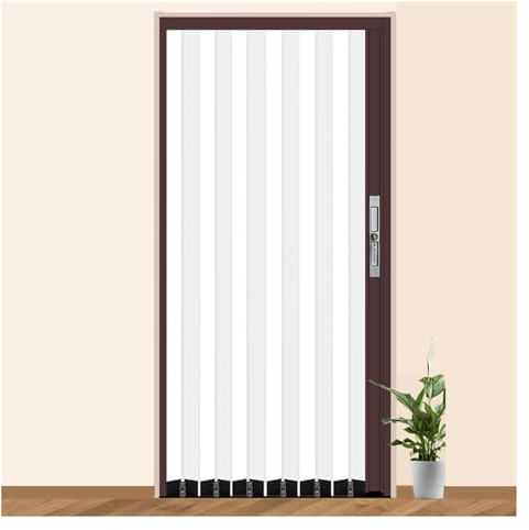 Schiebetür Falttür falttüren innentüren Große abschließbare Akkordeon-Schiebetür，Aluminium Multifalt-Innentüren für Kleiderschrank/Bad/Schlafzimmer/Pantry/Fenster/Schuppen Temporäre Tür Raumteiler Fal