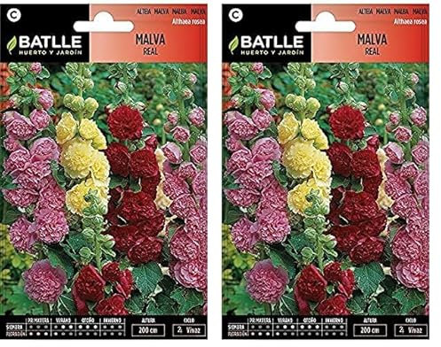 SEMILLAS BATLLE, Malva REAL VARIADA (Paquete de 2)