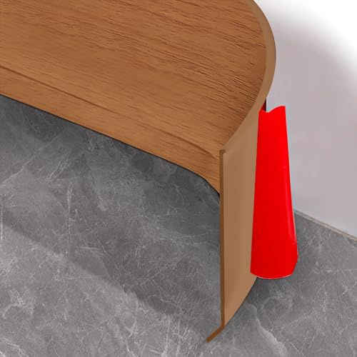 Weichsockelleiste Selbstklebend, 10cm Breit 5m Sockelleiste Selbstklebend für Küche und Badezimmer, Weich Sockelleiste Selbstklebende Abschlussleiste PVC, Flexible Knickleiste Fußleisten-Gelbe Eiche