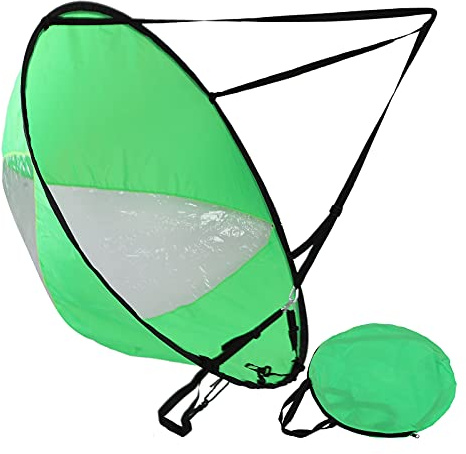 Vela per kayak, Kit vela per vento sottovento, 42 pollici Vela per vento sottovento pieghevole Kayak Wind Paddle Accessorio per canoa per sport acquatici Kayak Sail Marine (kayak sailing sail)