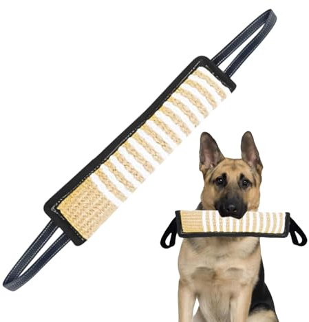 Juguete de tiro para mordida de perro – Juguete interactivo resistente para perros | Juguete de remolque de mordida de perro resistente a los desgarros con 2 asas sólidas para tiro de cuerda