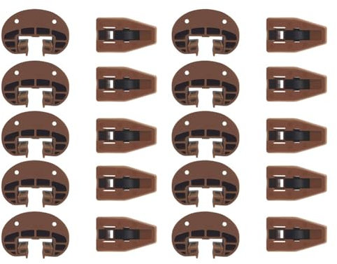 Diheohg Guide per cassetti in plastica, 10 paia, con rotelle, per cassetti