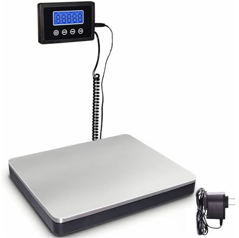 Bascula Precision Báscula de Cocina Báscula de 360 ​​libras, báscula postal resistente de acero inoxidable con temporizador/retención/tara, báscula Digital for paquetes/equipaje/oficina de correos par