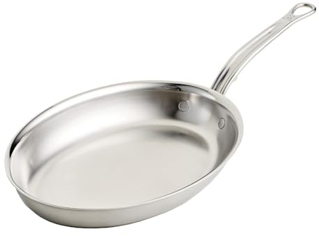 Hestan Provisions - Oval Fish Pan Tri-Ply Stainless Steel, 2.12 Quart (12.5 x 9) Induction compatible & Dishwasher Safe