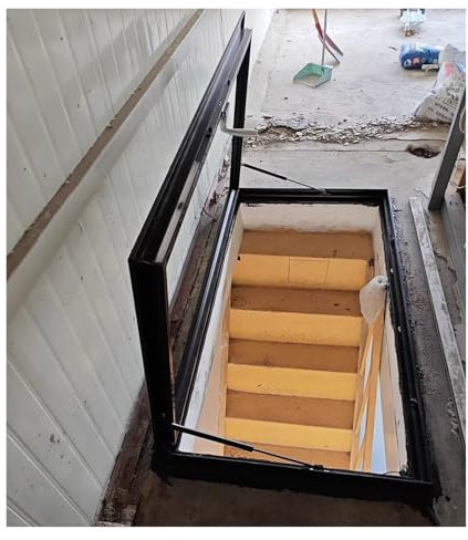 YLLFFLL Customized Skylight Roof Windows Cellar Hatch, Roof Access Hatch Door, Double Glazed Ceiling Roof Inspection Hatch Cover Replacement, Large Opening Roof Vent Window(95x50/37.4x19.7in)