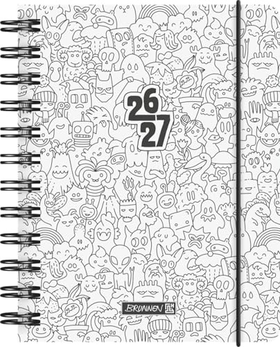 Schülerkalender 2026/2027 ZENart | A6, Kunststoff: 1 Seite = 1 Tag, Sa. und So. auf einer Seite ; Kalendarium: August 2026 bis Juli 2027