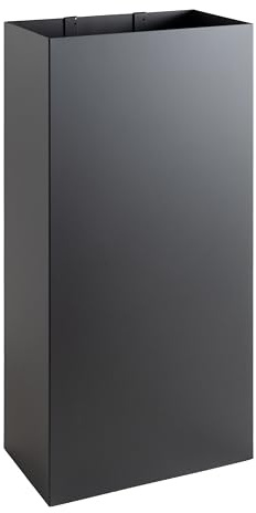 Neustein Schirmständer mit modernem Design aus Metall für Heim und Büro, Design-Ständer,schwarz, 2 Haken, 2x Wasserauffangschale herausnehmbar, 25x15x50cm, rechteckig, Regenschirmständer
