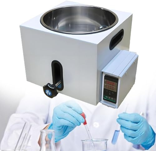Precision Lab vattenbad, digital skärm, ±1°C noggrannhet, rostfritt stål inre tank, 3L, 15-250 ℃ med timer
