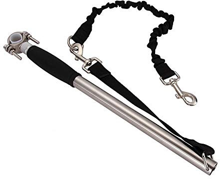 Joytea Edelstahl Hands Bike Dogs Free Leine, Walking Bike für Hund, Walk & Ride mit Tieren Lead Cycle Animal Leash Training Sport Schwarz