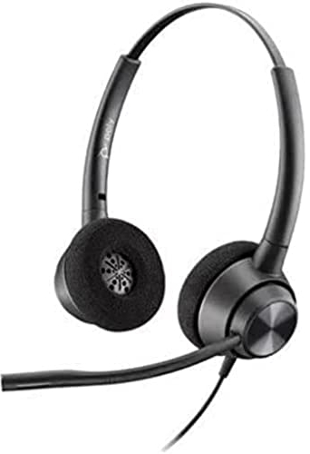 Plantronics EncorePro 320 - Cuffie stereo binaurali con connettore QD, colore: Nero