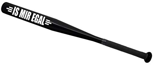 Baseballschläger Sportgerät is Mir EGAL Aluminium schwarz 65 cm lang
