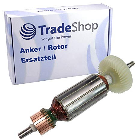 Anker Rotore per smerigliatrice angolare Bosch GWS 650 7-125 7-115 Rotore di ricambio con ventola, 155 mm